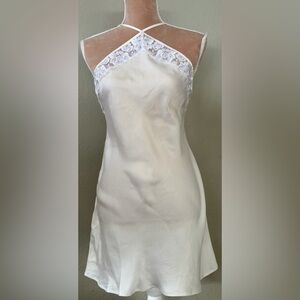 Intimissimi  Elegant White Lace Trim Nightgown